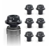 Deiss PRO Silicone Wine Bottle Stopper Set - Airtight Seal, Leakproof, Reusable Wine Stoppers for Wine Bottles - Vacuum Seal Toppers for Freshness - Wine Bottle Stoppers - Black, 6 Pcs