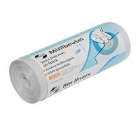 DEISS UNIVERSAL PLUS 49907 Bin Bags with Printed Sleeve, 500 mm x 600 mm 50 per roll, 30 L, Transparent