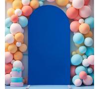 Deisy Dee 7.2FT Stretch Arch Backdrop Cover - Elastic Polyester Fabric for Snug Fit, Easy Install Wrinkle-Resistant Drape for Wedding, Photo Booth & Event Decor (RoyalBlue)