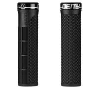 Deity, Handlebar Grip, Bicycle, Black, TRC+ Kevlar Infused Rubber, 32mm Outside Diameter, 132mm Length, Lazered Black Anodized Clamps