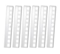 Deitybless 6 Pack LED Motion Sensor Lights, 10 LED Closet Battery Operated Lights, Stick-On Anywhere Magnetic Night Light Bar, Led Safe Light Indoor for Closet Stairs Wardrobe