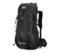 DEIUOGE 70L Waterproof Travelling Rucksack Large Lightweight Backpack for Outdoor Camping,Trekking, Walking,Climbing-33x25x68cm Unisex Daypack with Rain Cover,Black