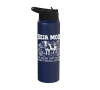 Deja Moo The Feeling that You've Heard This Bull Before Cow Stainless Steel Insulated Water Bottle