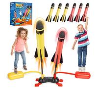 DejaNard Double Player Rocket Toy Launcher, Outdoor Granden Toys for 4 5 6 7 8 9 Year Old Boys Kids Outdoor Game Birthday Gifts for 3-12 Year Olds