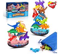 DejaNard Gifts for 3-6 Year Old Girls & Boys, Wooden Dinosaur Stacking Toys for 3+ to 6 Year Olds, Building Blocks Educational Toys & Games