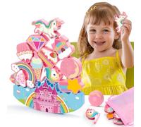 DejaNard Wooden Stacking Blocks and Building Toys for 1-7 Year Old Girls - Unicorn Birthday Presents