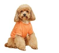 DEJIKOKU Dog Clothes Summer T-shirt Breathable Vest Cute Yorkshire Terrier Comfortable Thin Section T-shirts Pet Supplies-orange-xs