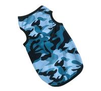 DEJIKOKU Dog Clothes Summer Thin Cat Vest Cute Puppy T-shirt Soft Comfor Teddy Chihuahua Sleeveless Vest-blue-m