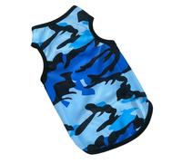 DEJIKOKU Dog Clothes Summer Thin Cat Vest Cute Puppy T-shirt Soft Comfor Teddy Chihuahua Sleeveless Vest-dark Blue-l