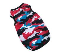 DEJIKOKU Dog Clothes Summer Thin Cat Vest Cute Puppy T-shirt Soft Comfor Teddy Chihuahua Sleeveless Vest-red-m