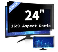 DEJIMAX 24 Inch Computer Screen Privacy Filter for 16:9 Widescreen Monitor,Anti Glare & Blue Light, PC Monitor Screen Privacy Shield,Anti Spy Screen Protector Film 2Pack