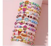 DEJIN 12Pcs/set Cat Flower Elastic Handmade Beaded Bracelets For Women Birthday Party Friendship Gift