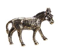 DEJIN 1Pcs Mini Brass Donkey Statue Figurine Vintage Standing Donkey Decor, Suitable for Home Living Room, Office Desk, Showcase Display |Exquisite Farm Animal Sculpture, Christmas Holiday Decoration