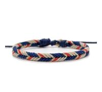 DEJIN 2pc Bohemia Handmade Woven Rope Bracelets Unisex Adjustable Friendship Bracelets