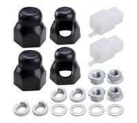 DEJIN 2Sets E-Bike Hub Motor Axle Kit with M12 Front Lock Nut and Washer Essential Bicycle Wheel Accessories for Electric Bicycles Front Axle Lock Replacement Parts