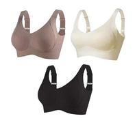 DEJIN 3 PCS Super Firming Bra, Women's Wire-Free Push-Up Bra, Breathable Anti-Sagging Breasts Bras, 3D Lift Design+Wide Side Wings