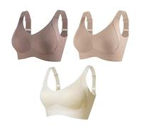 DEJIN 3 PCS Super Firming Bra, Women's Wire-Free Push-Up Bra, Breathable Anti-Sagging Breasts Bras, 3D Lift Design+Wide Side Wings