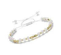 DEJIN 3X4MM Natural Stone Sun Stone Lapis Amethyst Garnet Faceted Rondelles And Seed Beads Adjustable Bracelets For Lady,Moonstone