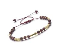 DEJIN 3X4MM Natural Stone Sun Stone Lapis Amethyst Garnet Faceted Rondelles And Seed Beads Adjustable Bracelets For Lady,Garnet