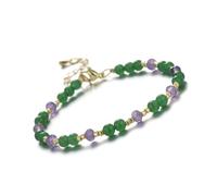 DEJIN 4MM Natural Stone Moonstone Rose Quartz Carnelian Rhodonite And Amethyst Beads Bracelet For Women