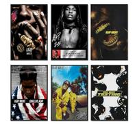 DEJIN Asap Rocky Poster (Set of 6) Album Cover Canvas Music Posters for Bedroom, Living Room, Hall, Kitchen, Office Wall Art Decor 08x12inch(20x30cm) Unframe-style-2