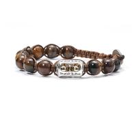 DEJIN Bracelet Tibetan Buddhism Natural Stone 8mm Beads Red Sandalwood Rosary Healing Bracelet Men Women
