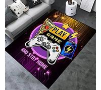 DEJIN Children Bedroom Gamer Controller Rugs Flannel 3D Printing Carpets Non-Slip Floor Mat Doormats Boys Playroom Carpet Living Room Play Mats(A9,80 * 120cm/31.5 * 47.2'')