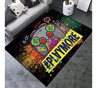 DEJIN Children Bedroom Gamer Controller Rugs Flannel 3D Printing Carpets Non-Slip Floor Mat Doormats Boys Playroom Carpet Living Room Play Mats(A1,80 * 120cm/31.5 * 47.2'')