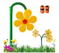 DEJIN Crazy Daisy Water Play Sprinkler for Garden Fun, 360° Rotating Flower Sprinkler Perfect for Lawn & Outdoor Irrigation, Dancing Daisy Sprinkler with 1/2'' & 3/4'' Adapter