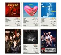 DEJIN Fontaines Dc Poster (Set of 6) Band Album Cover Signed Limited Edition Canvas Music Posters for Bedroom, Living Room, Office, Hallway Wall Art Decor Posters & Prints 08x12inch(20x30cm) Style-7