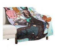 DEJIN Genshin Impact Blanket Ifa Throw Game Anime Blanket Super Soft Flannel Throw for Kids & Adults M（150cm×125cm）
