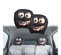 DEJIN Halloween Funny Headrest Covers - Halloween Spooky Design, Elastic Breathable Material, Double-Sided Printing, Easy to Install, Fits Most Vehicles, Durable & Washable Car Accessories