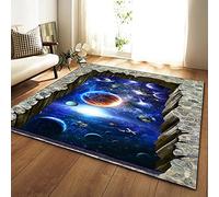 DEJIN Kids Rug Solar System Educational Play Mat Cartoon Space Universe Planet Carpet For Children Soft Flannel Boys Girl Room Playroom Bedroom Floor Pad(P8,60 * 90cm/1.97 * 2.95ft)