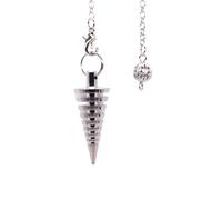 DEJIN Metal Pendulum Pendulo Radiestesia Pendulums For Dowsing Spiral Cone Antique Gold Silver Pyramid Pendule