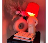DEJIN Modest Mike Naughty Night Lamp, OMG That Wiener Switch! Shy Boy Night Light, Adult White Elephant Gift, Creative Night Light, Valentines Day Gifts for Him Her, Funny Anniversary (Red, UK Plug)