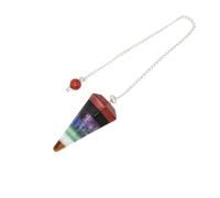 DEJIN Natural Crystal Pendulum Divination 7 Chakra Quartz Pendulums Natural Gemstone Spiritual Pendant Pendulos