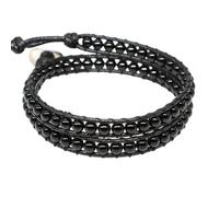 DEJIN Natural Stone Bohemian Wrap Bead Bracelet Lapis Lazuli 2 Strands Multilayer Leather Rope Woven Bangle For Women Men