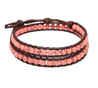 DEJIN Natural Stone Bohemian Wrap Bead Bracelet Lapis Lazuli 2 Strands Multilayer Leather Rope Woven Bangle For Women Men