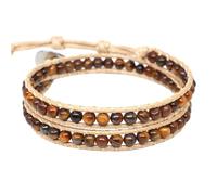 DEJIN Natural Stone Bohemian Wrap Bead Bracelet Lapis Lazuli 2 Strands Multilayer Leather Rope Woven Bangle For Women Men