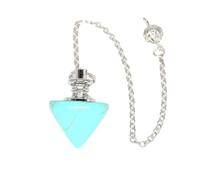DEJIN Natural Stone Crystal Pendulum Pendant Pendulum For Dowsing Scrying Divination Pendulo Quartz Gift
