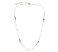 DEJIN Pearl Turquoise Necklace Set Boho Chic Stackable Strands For Women Delicate Layered Choker