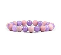 DEJIN Personality Type Psychology Natural Stone Bracelet White Quartz Hematite Obsidian Amethyst Bracelet Handmade