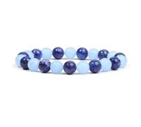 DEJIN Personality Type Psychology Natural Stone Bracelet White Quartz Hematite Obsidian Amethyst Bracelet Handmade