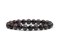 DEJIN Personality Type Psychology Natural Stone Bracelet White Quartz Hematite Obsidian Amethyst Bracelet Handmade