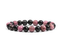 DEJIN Personality Type Psychology Natural Stone Bracelet White Quartz Hematite Obsidian Amethyst Bracelet Handmade