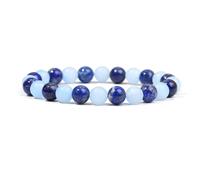 DEJIN Personality Type Psychology Natural Stone Bracelet White Quartz Hematite Obsidian Amethyst Bracelet Handmade