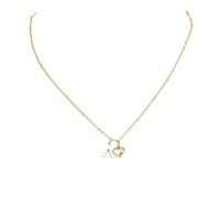 DEJIN Stainless-Steel Heart-Shaped A-Z-Initial-Pendant Necklace For Women | Sentimental personalized letter-charm neck jewelry, compact-pack birthday gift for women and teens.