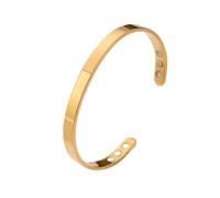DEJIN Steel-Copper-Magnetic-Cuff-Bangle-Bracelet For Men Women Jewelry Gift | Multi-finish geometric casual-sport wrist jewelry, lightweight compact-pack accessory for worldwide-shipping gifting.