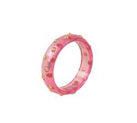 DEJIN Transparent Pi Glitter Resin Bangle With Gold Studs For Women, Sparkling Glitter Filled Acrylic Chuy Bracelet, Cute Personality Wrist Jewelry Gift