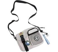 DEJIN Unisex - Starlush Sling, Fashion Crossbody Bag with Cute Accessories, Casual Simple Zipper Messenger Bag for Travel, Outdoors, Sports (White)